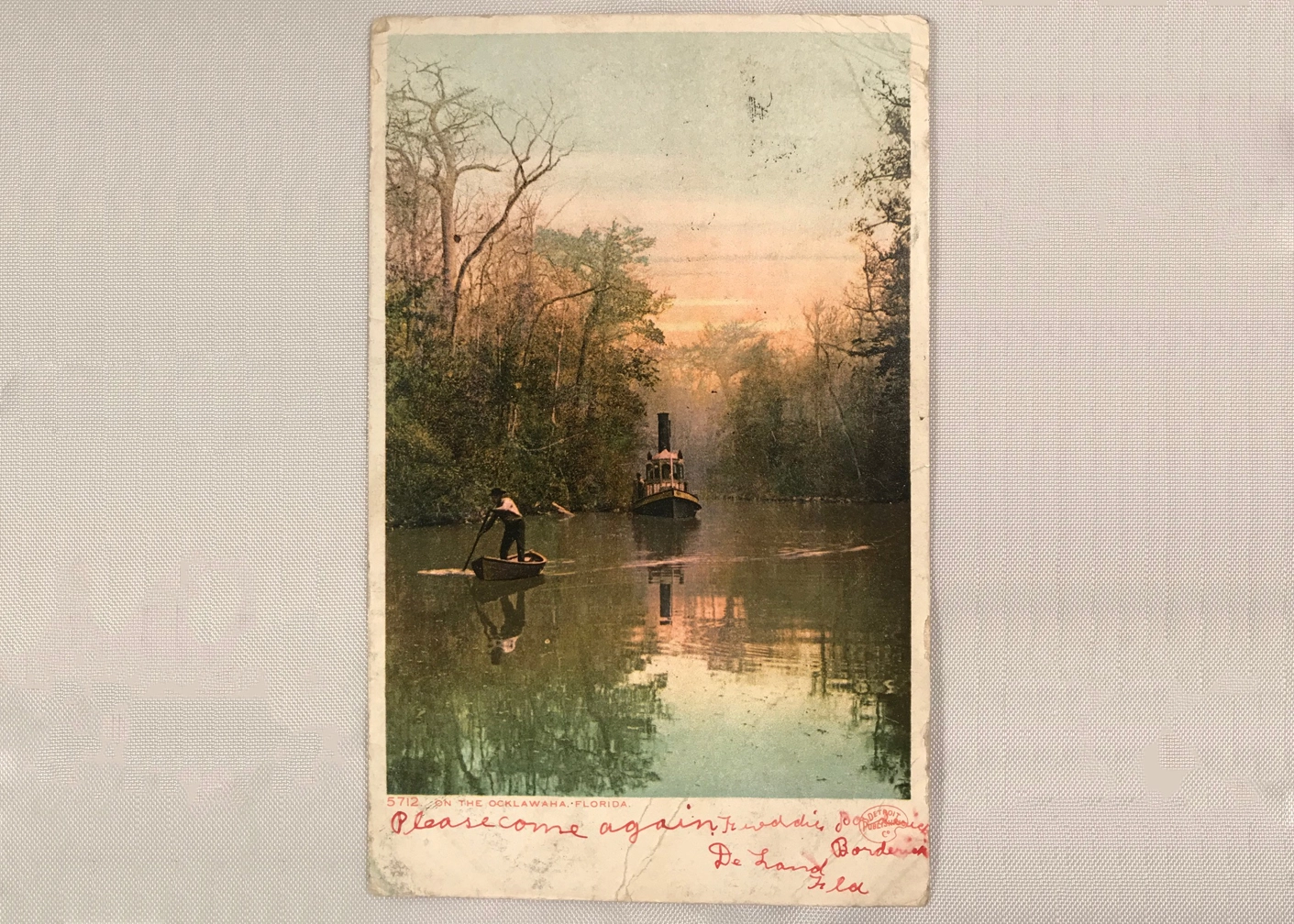 Hand-colored Photo Postcard - Silver River Museum